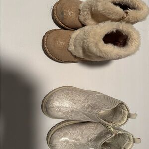 Cozy Tan and Cream Kids Boots